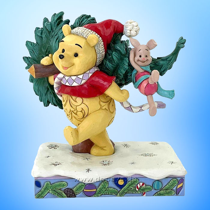 Disney Traditions - Winnie the Pooh & Piglet with Christmas Tree (A Tree for Two) figurine by Jim Shore 6016886