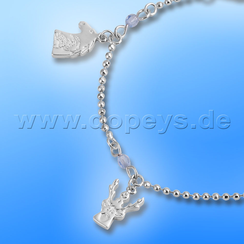 Disney Bracelet - Kids Charm (Frozen II) in White Gold from Couture Kingdom 12102611
