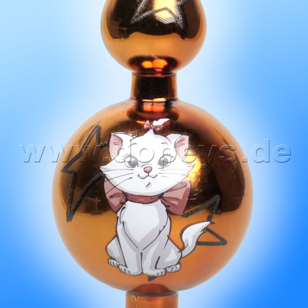 Kurt S. Adler - Disney Glass Tree Topper "Aristocats" With Bendable Arms DN33002