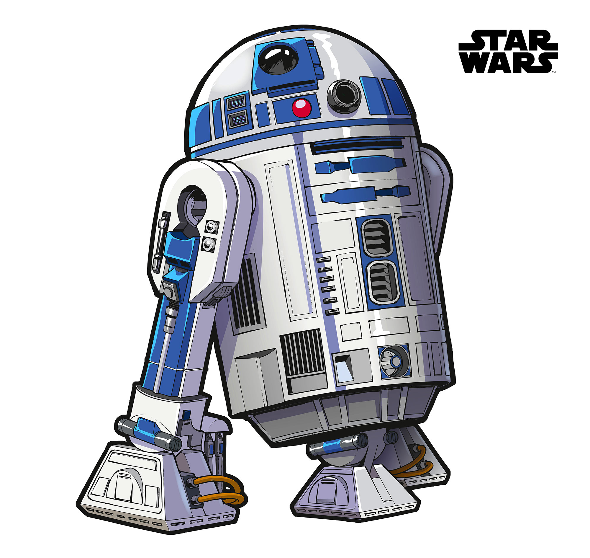 Star Wars Vlies Fototapete selbstklebend "Star Wars XXL R2D2" 127cm x 120cm