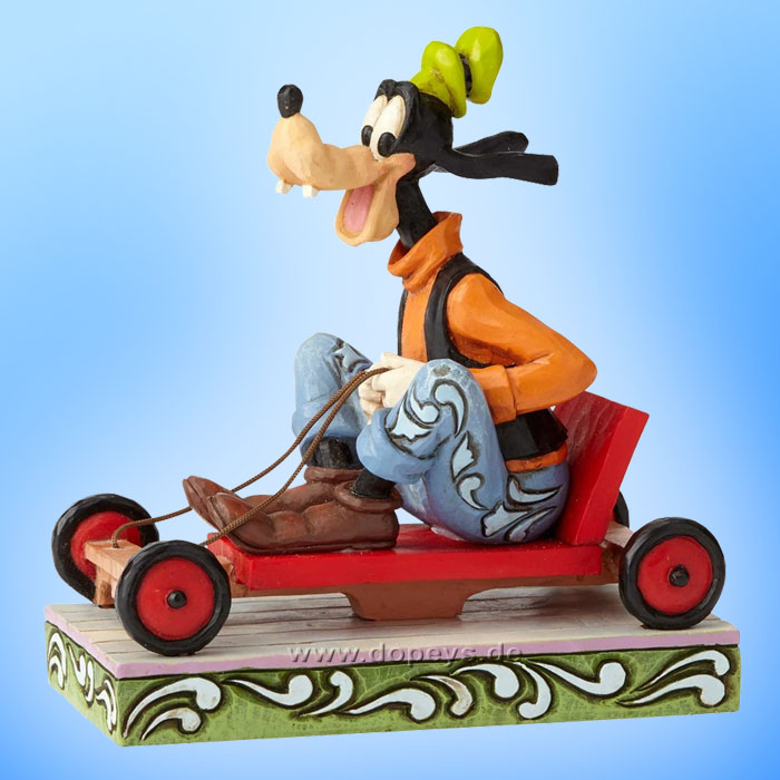 Disney Traditions / Jim Shore Figur von Enesco "Life In The Slow Lane (Goofy beim Seifenkistenrennen)" 6000976
