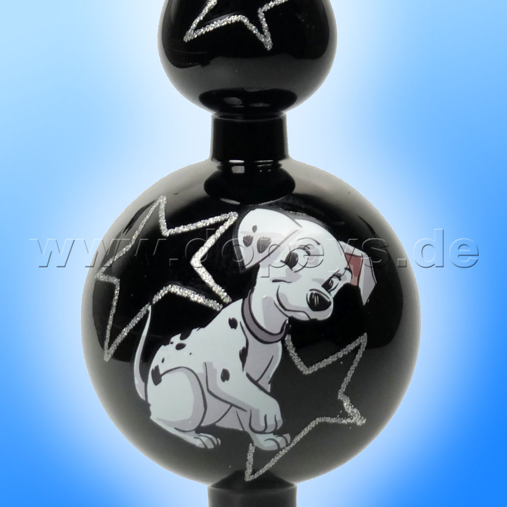 Kurt S. Adler - Disney Glass Tree Topper "101 Dalmatians" With Bendable Arms DN33001