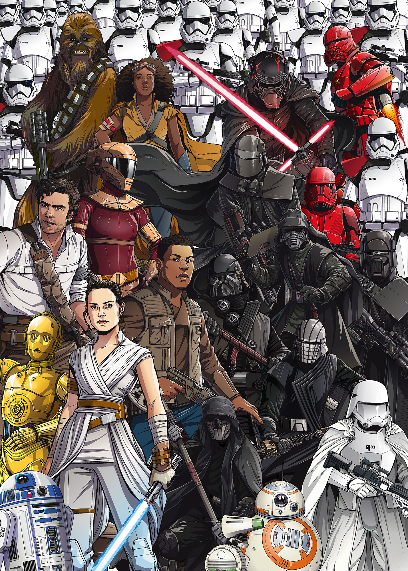 Star Wars Vlies Fototapete "Star Wars Retro Cartoon"