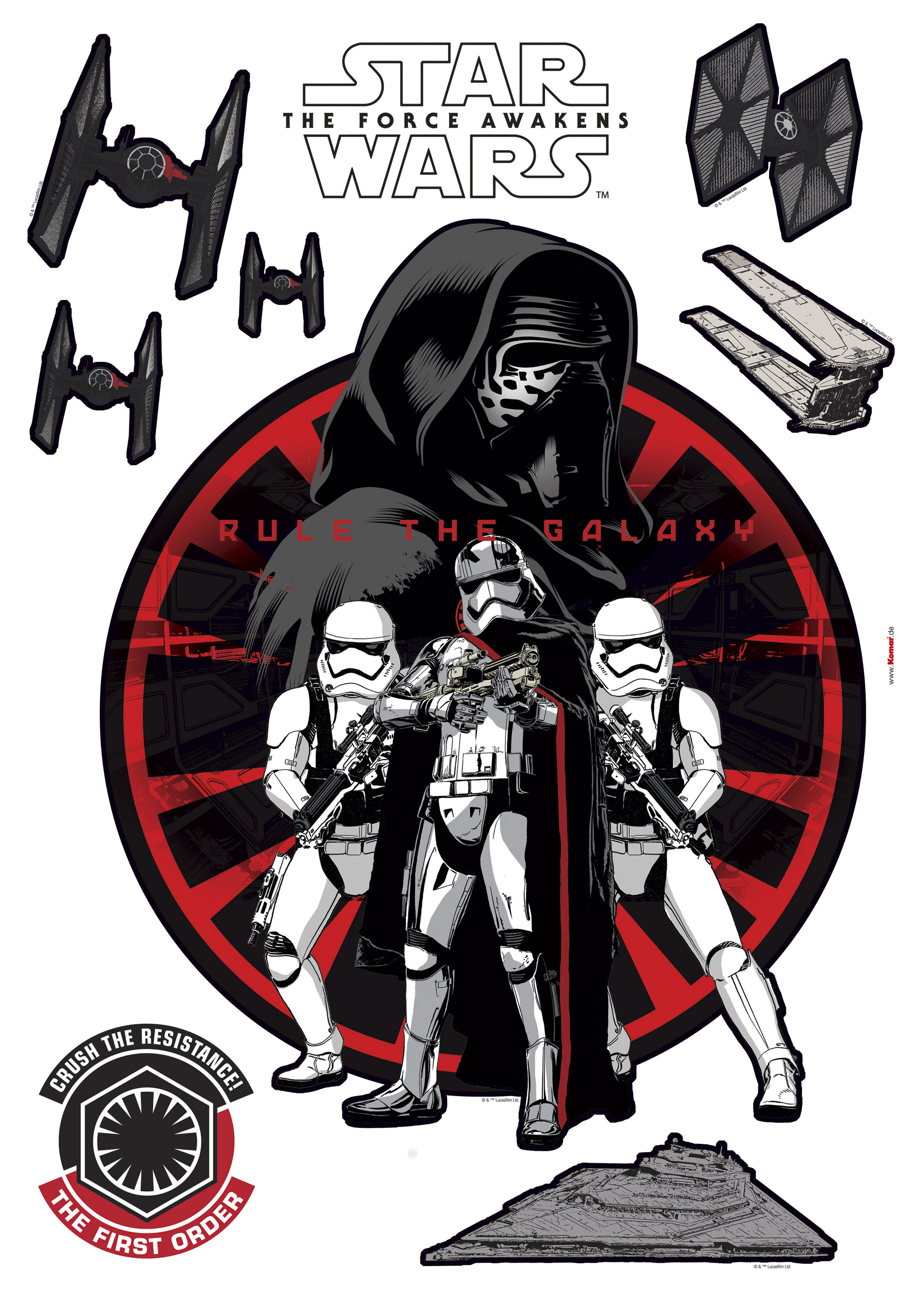 Star Wars Wandsticker / Wandaufkleber Darth Vader "First Order"