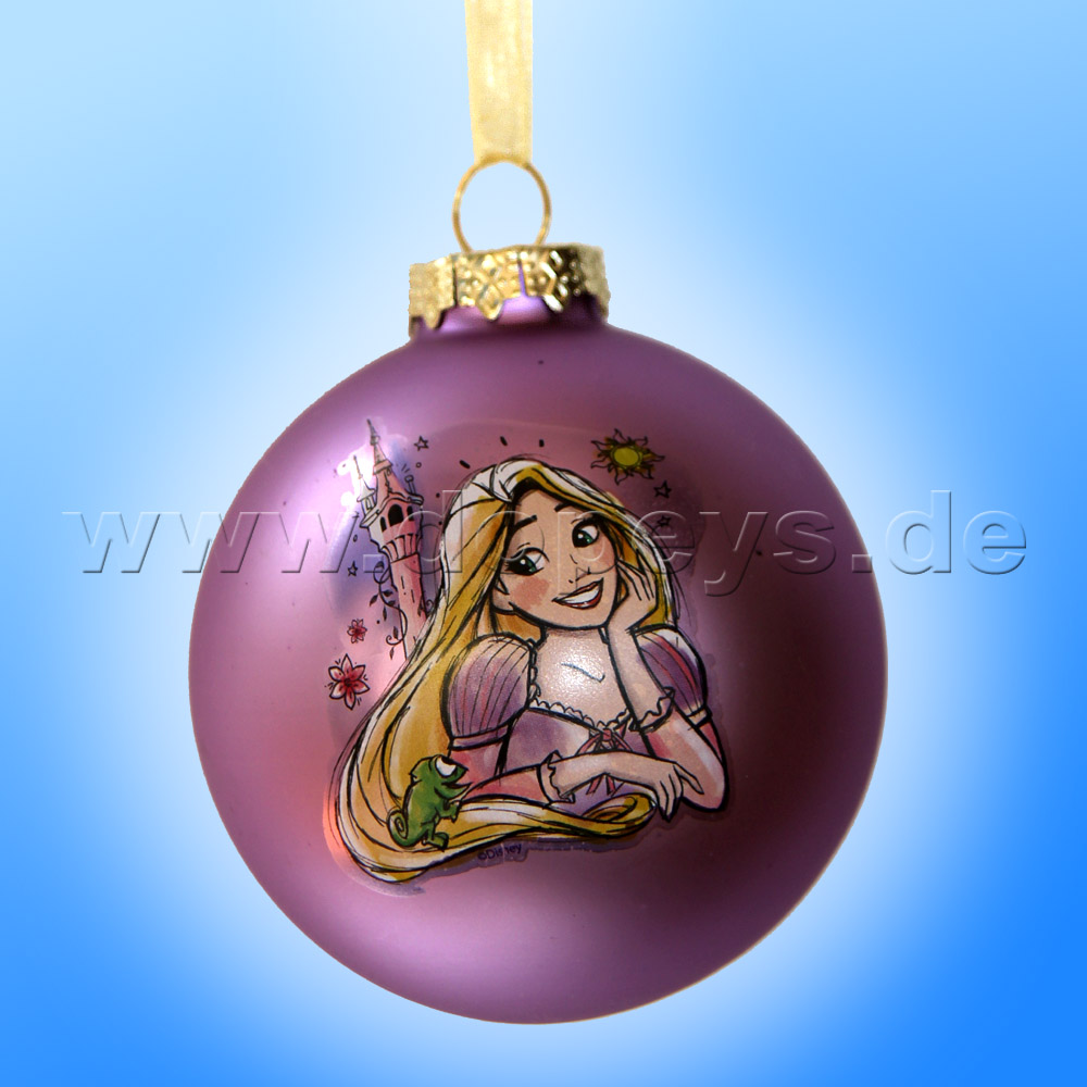 Kurt S. Adler - Disney Prinzessin "Rapunzel" Weihnachtsbaumkugel / Glaskugel in Violett DN01005-B