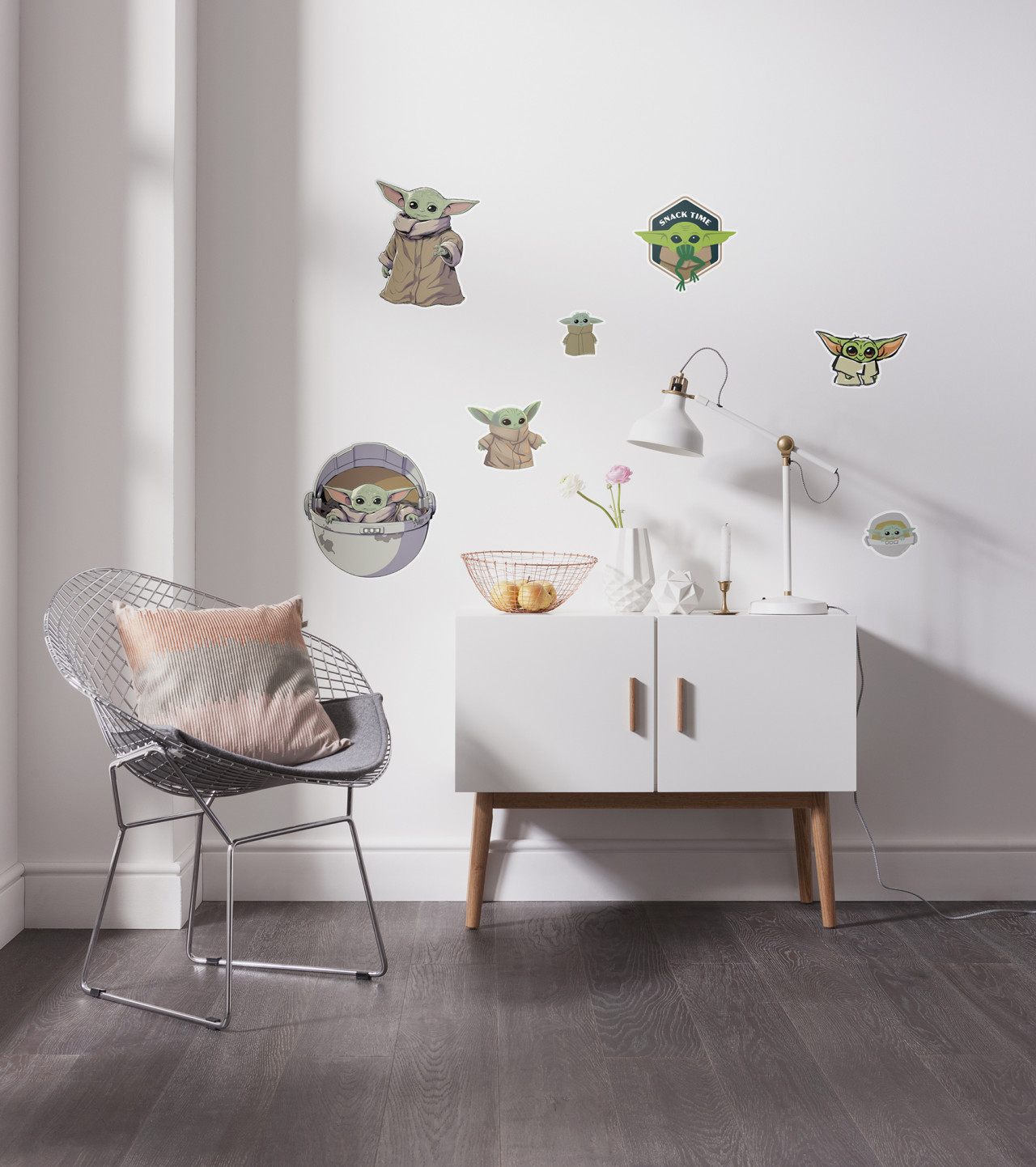 Star Wars Wandsticker / Wandaufkleber "Mandalorian Yoda The Child Cluster" 50cm x 70cm