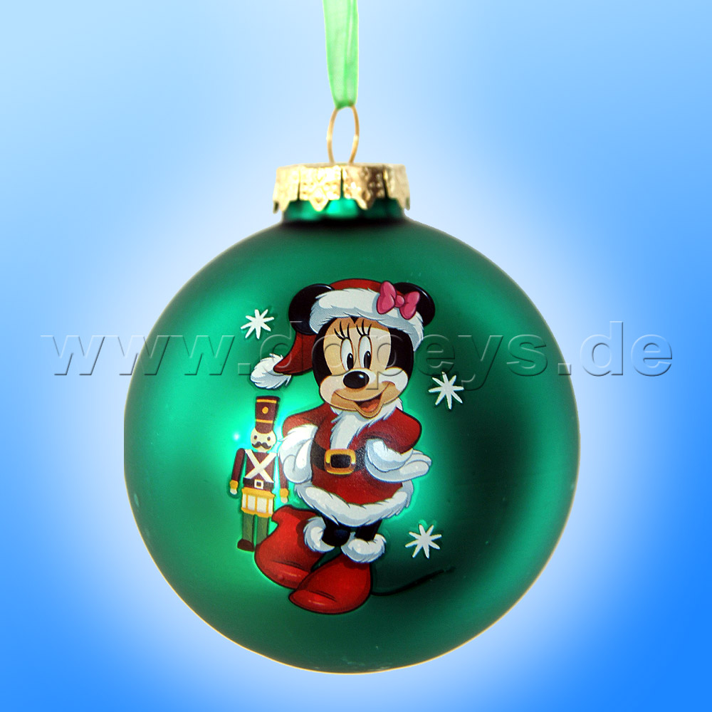 Kurt S. Adler - "Santa Minnie Mouse" Disney Christmas Bauble green DN02005-D