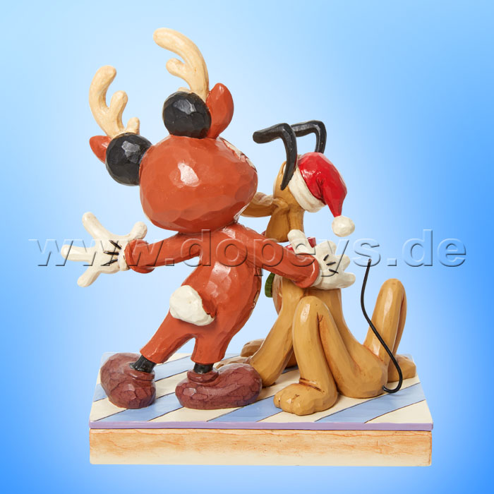 Disney Traditions - Mickey Reindeer & Pluto Santa (Festive Friends) figurine by Jim Shore 6013059