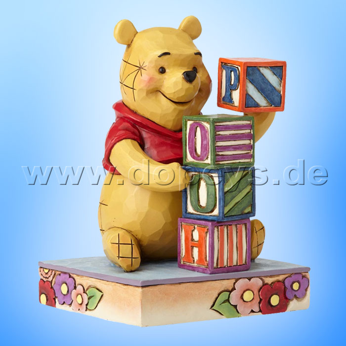 Disney Traditions / Jim Shore Figur von Enesco "Word Play (Puuh mit Baby Würfeln)" 4055420.