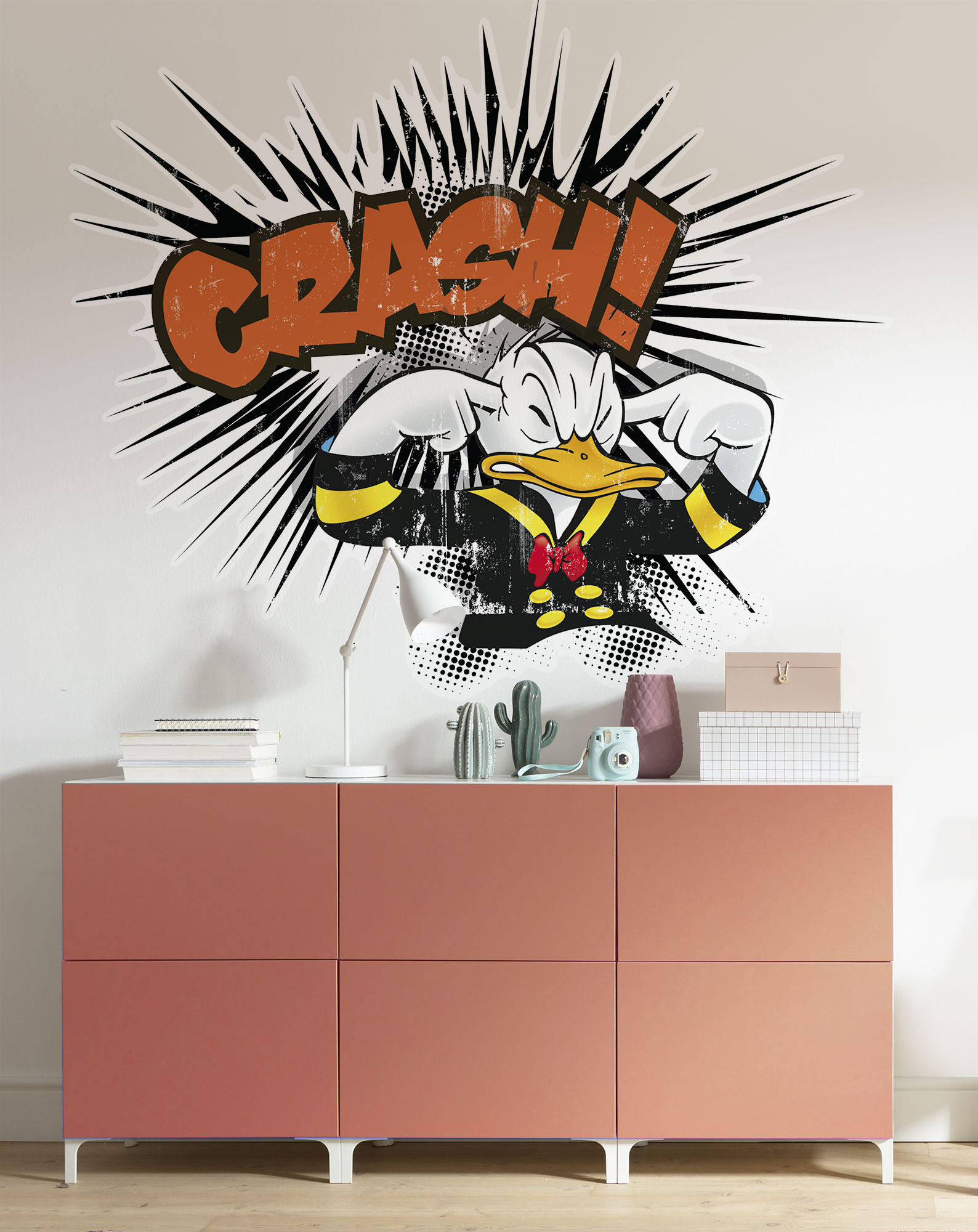 Disney Vlies Fototapete selbstklebend Donald Duck "Donald Crash XXL" 127cm x 160cm