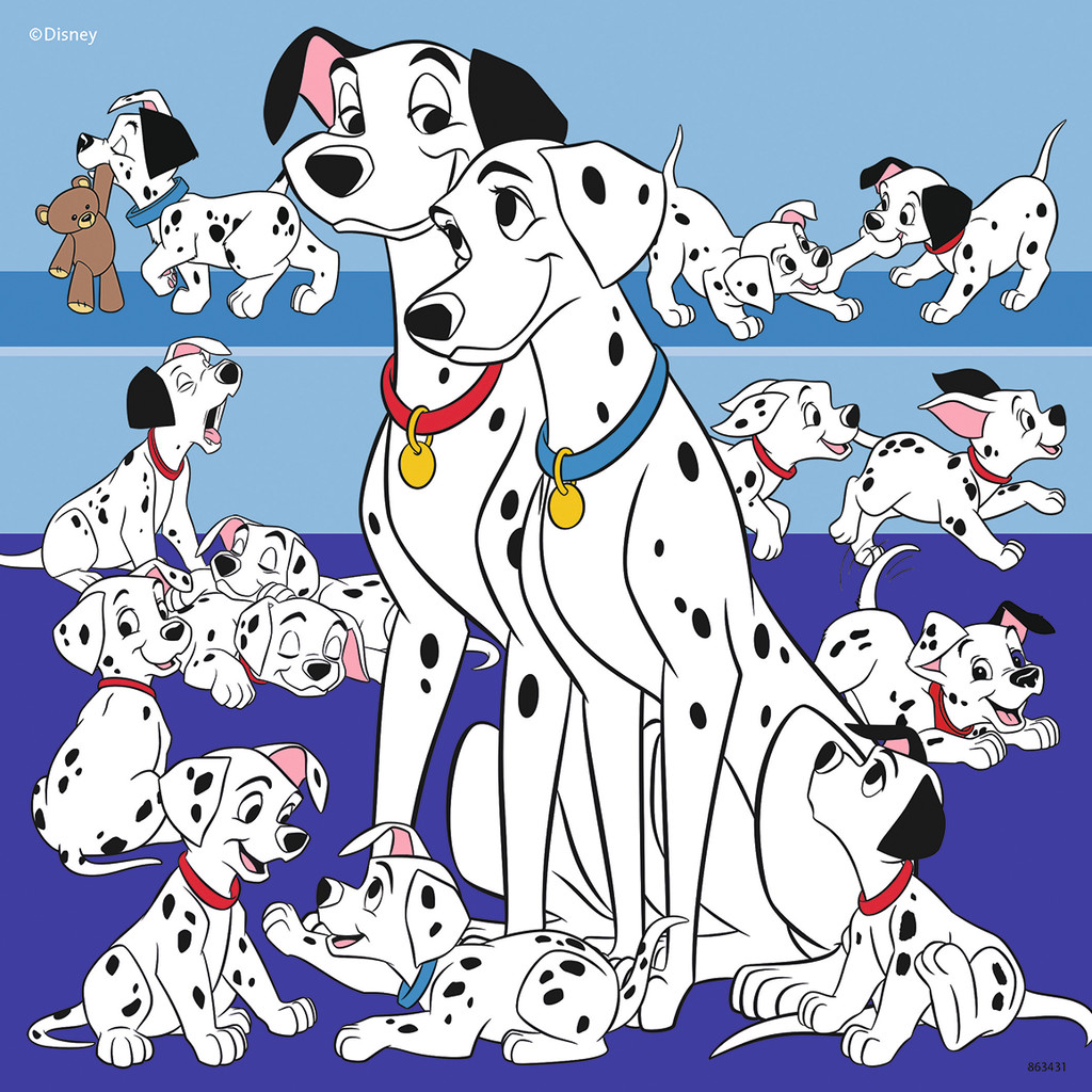 Disney Puzzles Bambi, Aristocats & 101 Dalmatiner "Disney Freunde" von Ravensburger 08043
