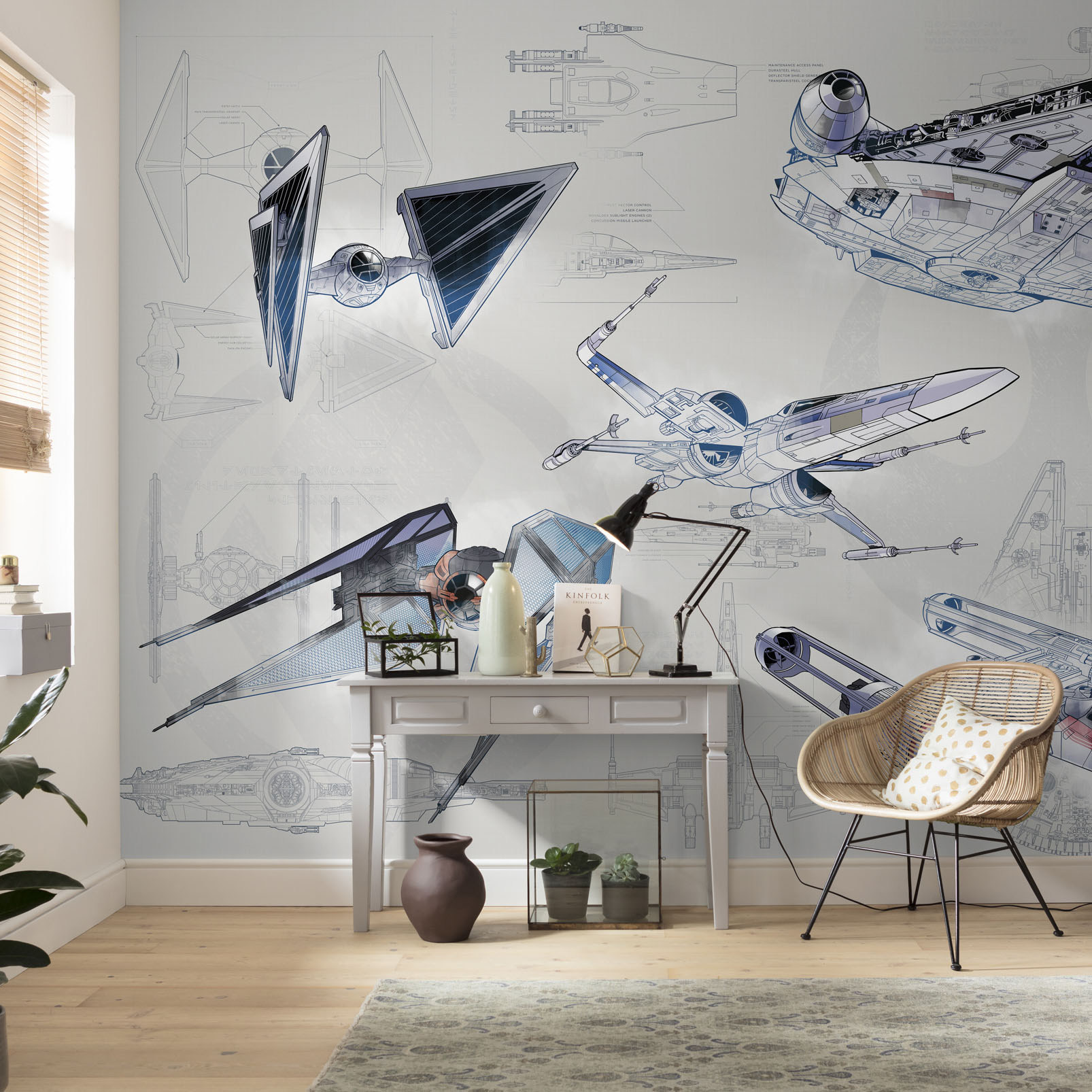 Star Wars Vlies Fototapete "Star Wars Blueprint Light"