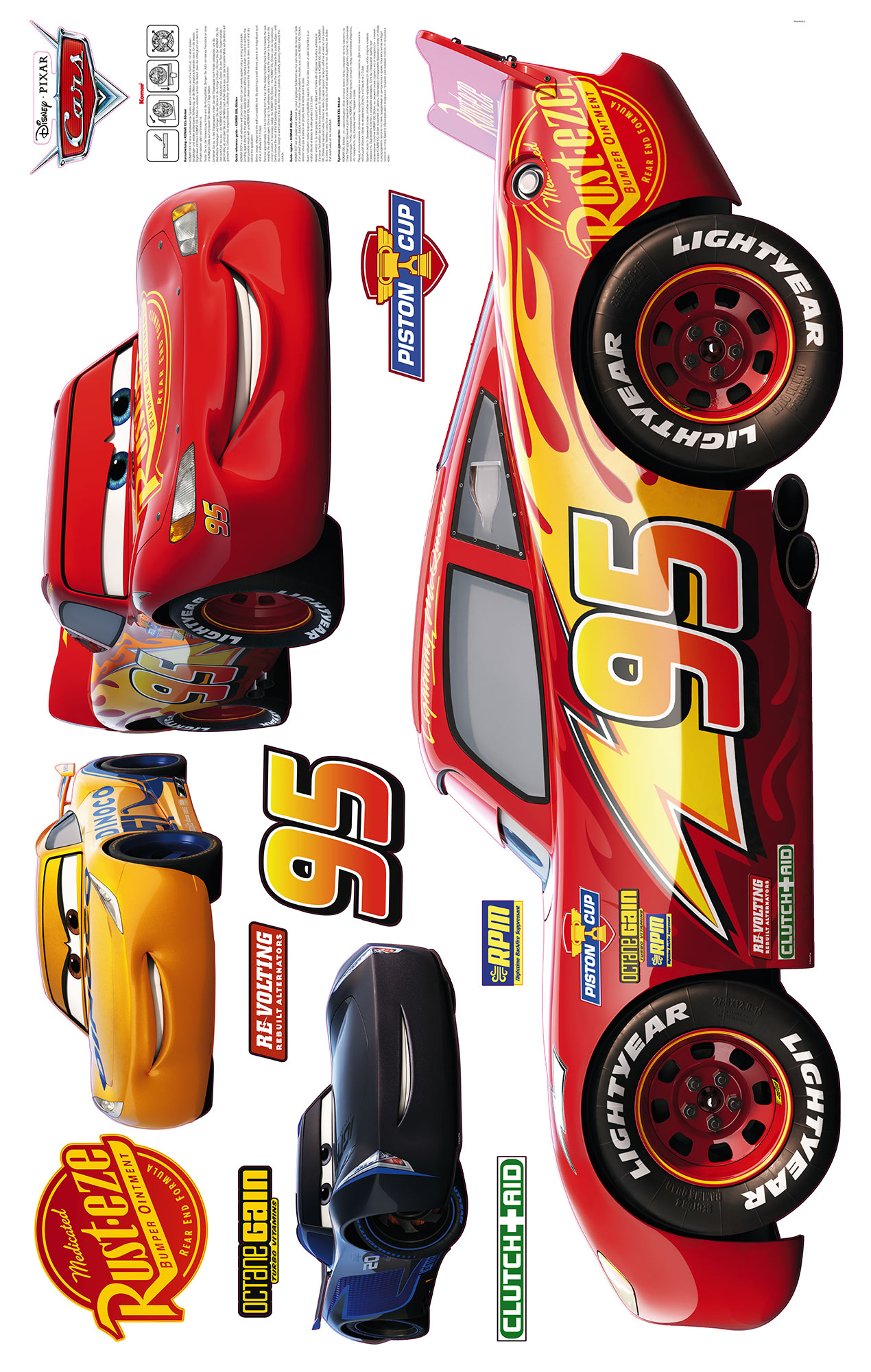 Disney Vlies Fototapete selbstklebend Cars "Cars XXL" 127cm x 200cm