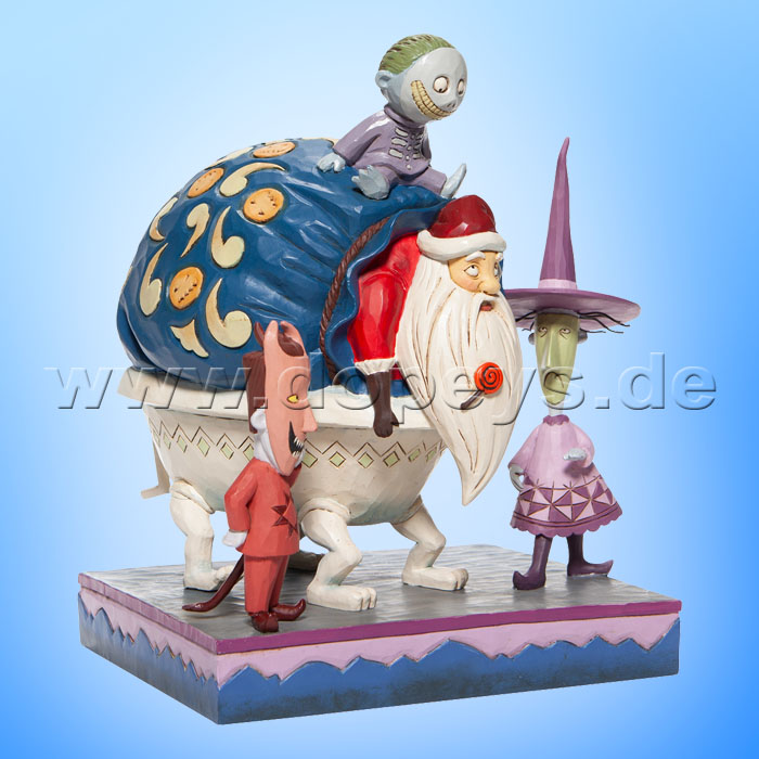 Disney Traditions - Bagged and Delivered (Lock, Shock & Barrel mit Weihnachtsmann) von Jim Shore 6007076