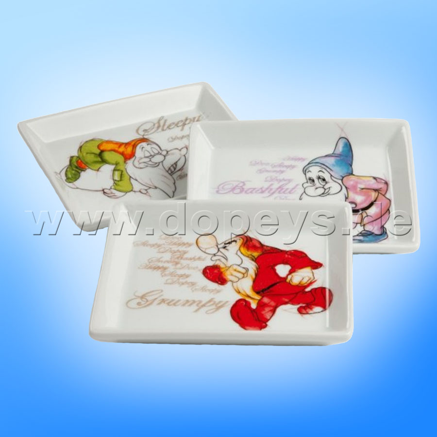 Disney Seifenschale / Porzellan-Schale 7 Zwerge "Schlafmütze" im italienischen Design PWS95R/PI