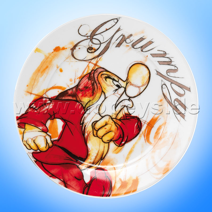 Disney Dessert Plate "Grumpy" in Italian Design