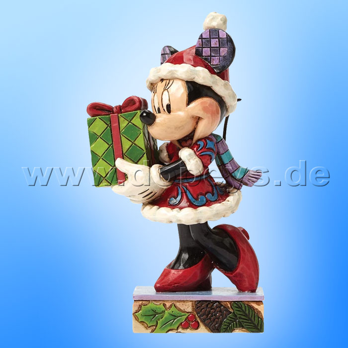 Disney Traditions / Jim Shore Figur von Enesco. "Holiday Gift for You (Minnie Maus)" 4046015.