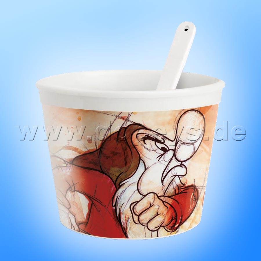 Disney Eisbecher mit Eislöffel "Brummbär" im italienischen Design, 25 cl