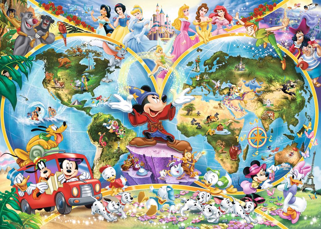 Disney Puzzle "Disney's Weltkarte" von Ravensburger 15785
