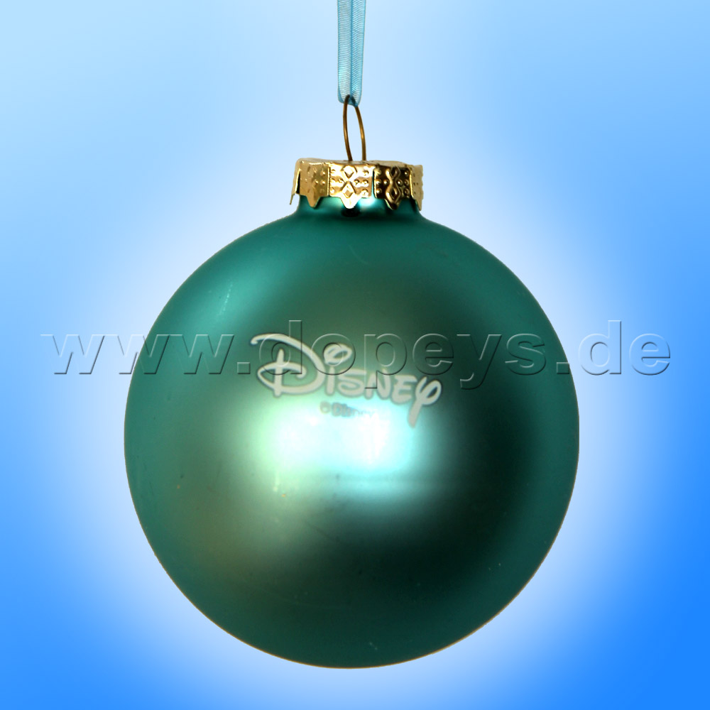 Kurt S. Adler - Disney Prinzessin "Cinderella" Weihnachtsbaumkugel / Glaskugel in Türkis DN01005-A